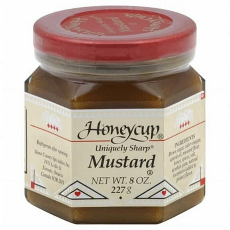 Honeycup Uniquely Sharp Mustard, 8 Oz, 6 Ct