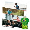 thumbnail image 6 of Exclusive design Brazil Flag Grain 3D Printed Men For Running Bike Soccer Tennis Fitness Sports tshirt Mesh Fans Short T-shirt, 6 of 13