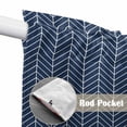 thumbnail image 4 of Navy Blue Geometric Swag Valances for Windows, Kitchen Window Curtains Over Sink, Modern Pure Color Abstract Striped Window Treatment Curtains for Living Room/Bedroom Curtains 2 Panel Sets 36"x45", 4 of 8