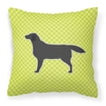 thumbnail image 2 of Carolines Treasures BB3808PW1818 Black Labrador Retriever Checkerboard Green Fabric Decorative Pillow, 2 of 5