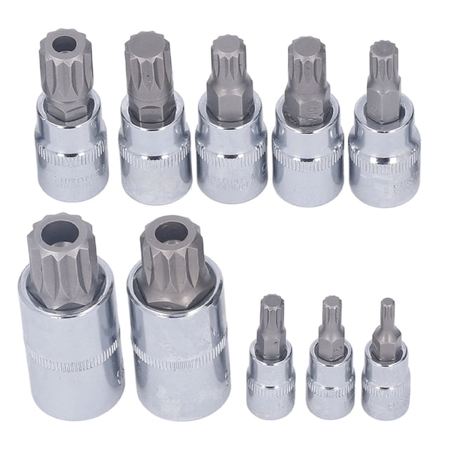 Spline Bit Socket,10 Pcs Triple Square Triple Square Bit Socket Triple Square Spline Bit Socket Industry-Leading Standards