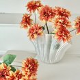 thumbnail image 2 of ievspot Artificial Flower Durable Artificial Flower Artificial Dahlia Flowers with Stem 4-head Realistic Faux Silk Flower for Vase Wedding Party Centerpiece, 2 of 8