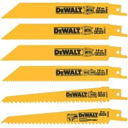 DEWALT Reciprocating Saw Blades, Metal/Wood Cutting Set, 6-Piece DW4856