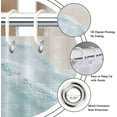 thumbnail image 5 of Beach Shower Curtain, Teal Blue Coastal Ocean Beach Theme Bathroom Curtain Waterproof Fabric Machine Washable with Hooks,72" Wx72 L, 5 of 6