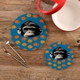 thumbnail image 2 of Coolnut Dumb and Cute Monkey Pot Holders Trivets Set 2Pcs, Potholders for Kitchens, Pure Cotton Thread Weave Trivets for Hot Dishes/Pot/Bowl/Teapot/Hot Pot Holders Home Decor Gifts, 2 of 7