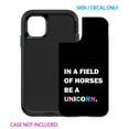 thumbnail image 2 of DistinctInk Custom SKIN / DECAL compatible with OtterBox Defender for iPhone 11 Pro (5.8" Screen) - In a Field of Horses, Be a Unicorn - Rainbow, 2 of 5