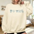 thumbnail image 2 of Trendfront Womens Medical Graphic Sweatshirts Crewneck Long Sleeve Cute Healthcare Print Casual Oversized Pullover Tops, 2 of 5