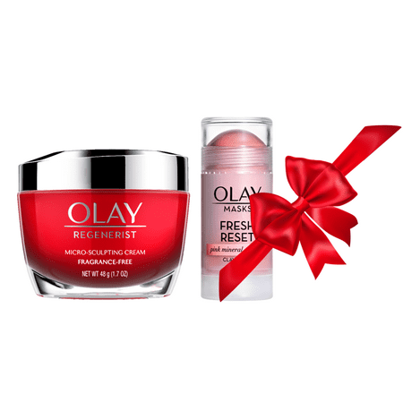 Olay Regenerist Microsculpting Cream Fragrance-Free 1.7 oz and Olay Fresh Reset Clay Mask Stick Bundle