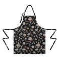 thumbnail image 2 of Pioneer Flower Floral Print Pattern Apron for Women and Men, Cotton Linen Waterproof with Pockets, Adjustable, 33x27 Inch for Kitchen, Gardening, BBQ, Salon, 2 of 6