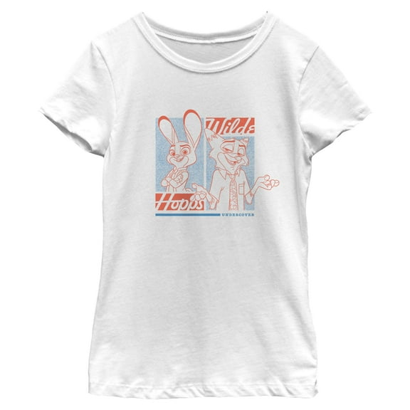 Girls Zootopia 2 Judy Hopps and Nick Wilde Undercover T Shirt