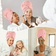 thumbnail image 4 of Tswift Hair Towel Hat with Elastic Strap - Fast Drying Anti Frizz Towel Wrap, Absorbing Large Wrap for Bathroom Use, 4 of 9