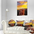 thumbnail image 3 of Designart Colorado Monument At Sunset - Modern Landscape Printed Throw Pillow - 12x20, 3 of 5