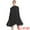 Black, variant on DARING DIVA Flowy Cloak Sleeve Cape Pleated Chiffon Dress XL Orange