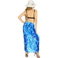 thumbnail image 3 of LA LEELA Women's Bikini Wraps Beach Wrap Sarong Cover up Skirt Bathing suit Swimsuit Cover Ups for Swimwear Women One Size Lapis, Tie Dye, 3 of 4