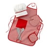 KidKraft Tasty Treats Chef Apron, Hat and Accessory Set for Kids - Red