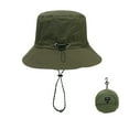 thumbnail image 2 of Uooqdmx Bucket Hat, Boonie Hat, Hiking Hat, Unisex Summer Leisure Outdoor Big Brim Fishermans Hat, Sun Protection Hat, Green One Size, 2 of 7
