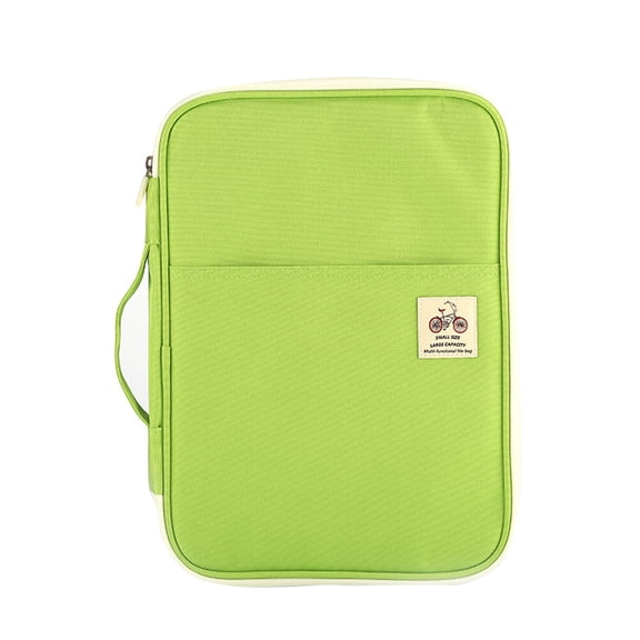 LOLIPPYY Business Storage Case A4 Document Bag Oxford Cloth Light Green for School 1Pack