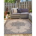 thumbnail image 3 of Rugs.com Outdoor Traditional Collection Rug – 6' x 9' Beige Flatweave Rug Perfect For Bedrooms, Dining Rooms, Living Rooms, 3 of 5