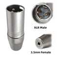 thumbnail image 1 of 3-Pin Xlr To 3.5Mm Female Stereo Audio Connector Microphone Adaptors Coupler, 1 of 9