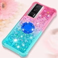 thumbnail image 3 of Clear Case for Xiaomi Poco F5 Pro 5G with Kickstand for Girls Women, Liquid Glitter Sparkle Bling Cute Case Gradient Quicksand Cover for Xiaomi Poco F5 Pro 5G JB Powder Blue, 3 of 14