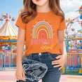 thumbnail image 2 of Summer Savings Holiday Deals 2025! QTOCIO Toddler Girl Clothes, Summer Girls Shirts, New Birthday Day Shirts for Kids Short Sleeve Graphic T-Shirt Round Neck Top for 2-15 Years, Orange, 2 Years, 2 of 6