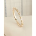 thumbnail image 2 of SOLITAIRE JEWELS 14K Yellow Gold 1CT Baguette Cut Bezel Moissanite Half Eternity Wedding Band, 2 of 5