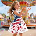 thumbnail image 6 of CAUYDY 1T 2T 3T Toddler Girls 4th of July Clothes 4T 5T 6T Kids Girl Outfit Baby Stars Stripes Sleeveless Dress Independent's Day Suit Children's Gift (Sizes 3-4 Years,Wine), 6 of 6