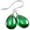 Emerald, variant on Sterling Silver Cubic Zirconia Green Earrings Smooth Pear Teardrop Simulated Peridot In Cz Everyday Simple Dangles Designed for Adult Women