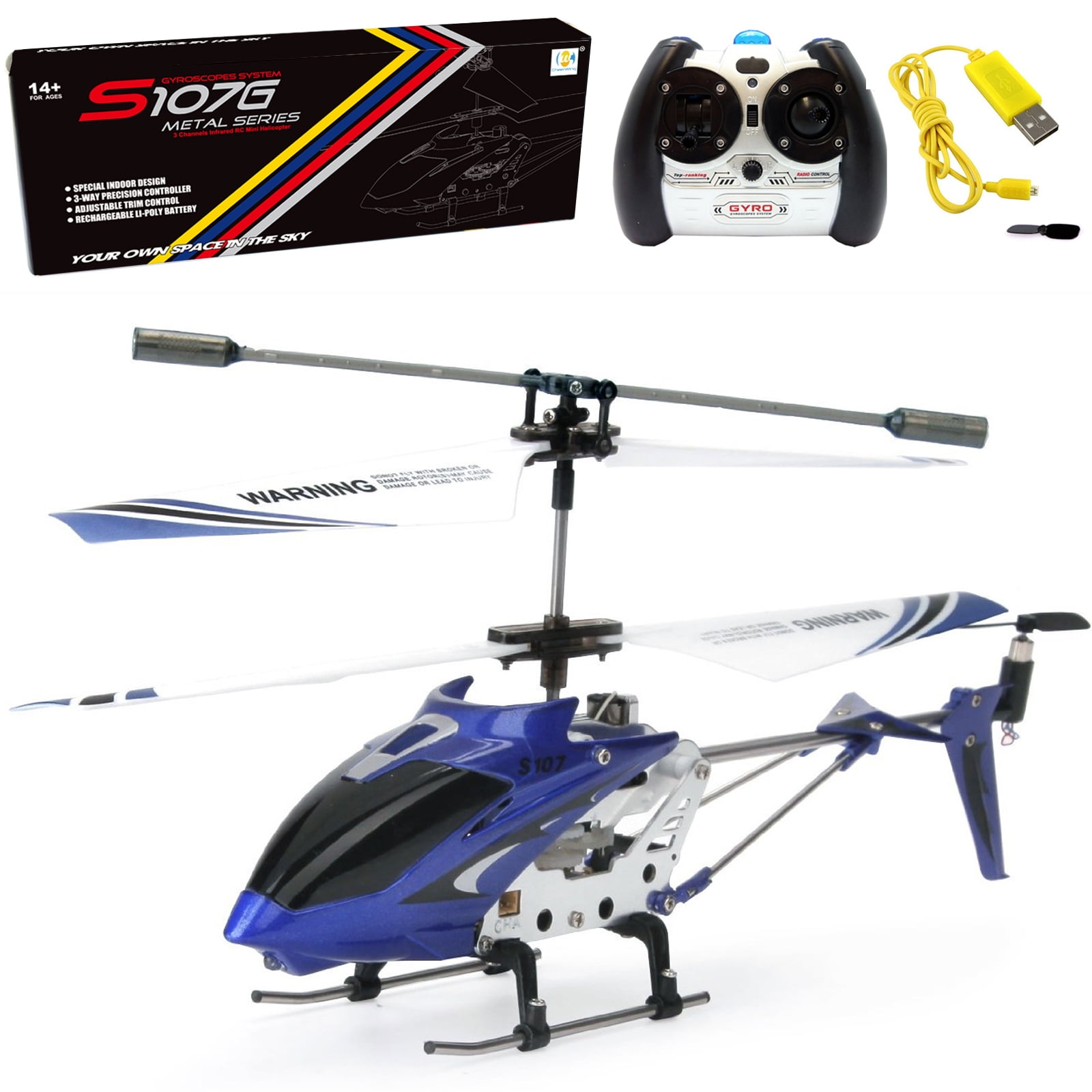 compensar Gemidos Mismo Cheerwing Syma S107/S107G Phantom 3CH 3.5 Channel Mini RC Helicopter with  Gyro - Walmart.com
