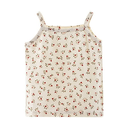 

ZRBYWB Kids Vests Sleeveless Undershirt Soft Camisole Cotton Tank Tops Summer Breathable Summer Tops