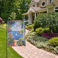 thumbnail image 2 of Yayeee Garden Flag 12" x 18" Double Sided Outdoor Yard Lawn Holiday Decorations, Pink Floral Window, 2 of 6
