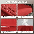 thumbnail image 4 of MeetLeisure 4 Inch Outdoor Cushions, Suitable for Patio Furniture, Water-Resistant & Fade-Resistant, 1 Set, Red, 4 of 9