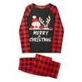 thumbnail image 4 of Meihuid Holiday Family Pajamas Matching Sets Christmas PJs with Mama Bear Printed Romper Plaid Pants Sleepwear, 4 of 10