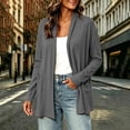 thumbnail image 2 of Aboser Lightweight Cardigan Sweaters for Women Long Sleeve Open Front Cardigans Thin Casual Plain Shrug Cardigan Breathable Soft Cover Ups for Dresses, 2 of 9