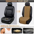 thumbnail image 5 of Uorisanigo Brown Car Front Seat Covers 2‑Pack Quilted Car Seat Cushion Car Interior Accessories Non‑Slip Polyester Front Car Seat Protector Pads Anti‑Scratch Universal for Most Cars Trucks, 5 of 7