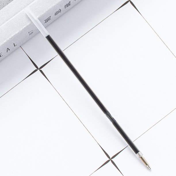 Reemplazo de núcleo de bolígrafo de plástico de 1,0 mm, núcleo de bolígrafo de plástico de varilla americana, núcleos de bolígrafo negros y azules