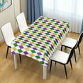 thumbnail image 7 of Coolnut Mardi Gras Rectangle Tablecloth Spill-Proof Polyester Table Cloth Table Cover for Kitchen Dining Picnic Holiday Party Decoration, 54"x72", 7 of 7