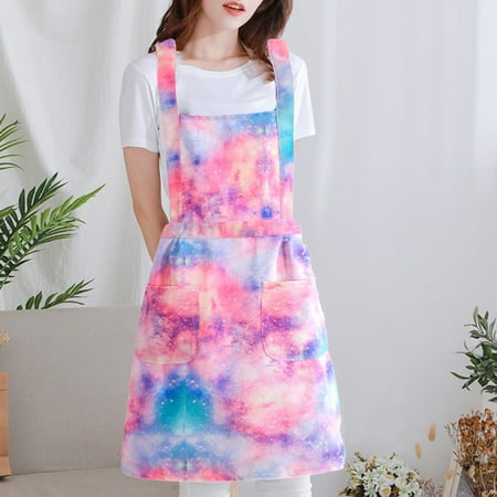 

VERMON Apron Work Clothes Oil-proof Fashion Easy to Clean Cooking Apron