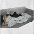 thumbnail image 6 of Ethnic Soft Flannel Fleece Throw Blanket, Yin and Yang Tao Chinese Animal Motifs and Inscription, Cozy Plush for Indoor and Outdoor Use, 60" x 80", Charcoal Grey and White, by Ambesonne, 6 of 6