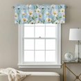 thumbnail image 3 of Blue Daisy Flower Kitchen Curtain Valances for Windows Farmhouse Short Curtains, White Farmhouse Floral Spring Rod Pocket Valance Curtain for Bedroom Cafe Living Room 42"x12", 3 of 8