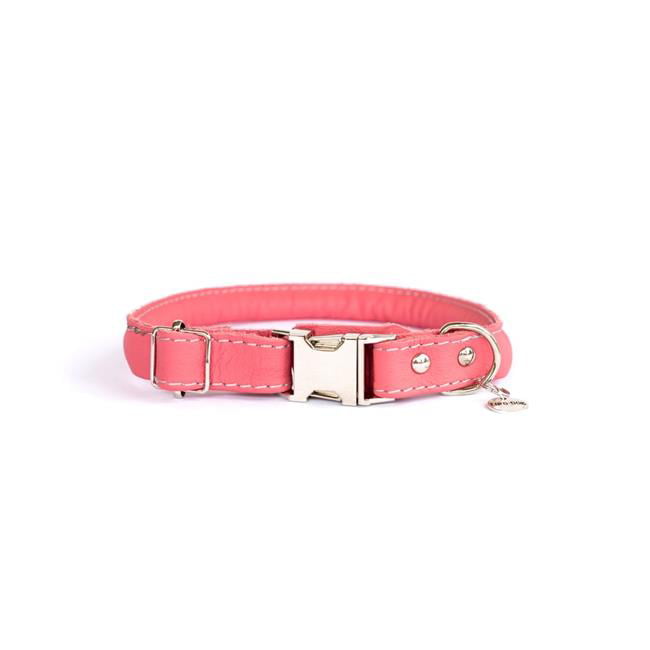 Affordable European Luxury Soft Rolled Leather Quick Release Buckle Dog Collar Made in USA 
