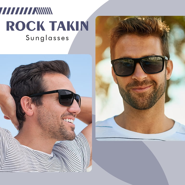 ROCK TAKIN Polarized Sunglasses (2 Pack) - Classic Square  display picture 2
