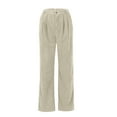 thumbnail image 5 of Dweltoz Womens Corduroy Pants High Waisted Wide Leg Pants 2025 Comfy Soft Straight Leg Pant Loose Trousers with Pockets,Beige L, 5 of 7