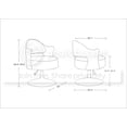 thumbnail image 2 of Manhattan Comfort Bopper Faux Leather Adjustable Height Accent Chair in White, 2 of 2