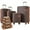 Brown, variant on 4 Piece Luggage Set Suitcase Set, ABS Hard Shell Lightweight Expandable Travel Luggage with 4 Packing Cubes, TSA Lock, Spinner Wheels for Men Women(16/20/24/28), Black