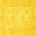 thumbnail image 1 of Ahgly Company Indoor Square Oriental Yellow Traditional Area Rugs, 7' Square, 1 of 4