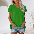 thumbnail image 2 of Cqxid525 Women Clearance Women's Casual Top Stylish and Comfortable Women's Loose Fit V Neck T Shirt | Casual Tee for Any Occasion Fashion Dressy Casual, 2 of 8