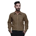 thumbnail image 1 of BESTMAN Printed Cotton Shirt With Pockets Spread Collar Button Down Formal Shirt, 1 of 5