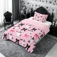 thumbnail image 2 of Erosebridal Witch Ghost Twin Comforter Sets 2pcs,Cute Halloween Bedding Set,Hot Pink,Reversible,1 Comforter and 1 Pillowcase, 2 of 6