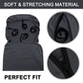 thumbnail image 3 of PiccoCasa Stretch Office Chairs Covers with Zippers and Bottom Strips, Gray Medium, 3 of 8